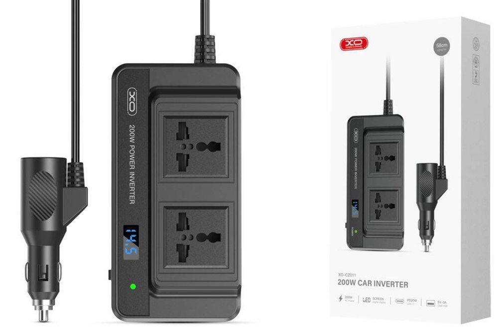 Автомобильный инвертор CZ011 inverter 200W (No Extral Refund)