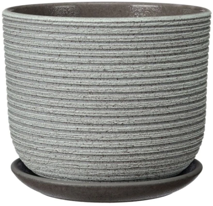 Горшок керамический Лоза зелено-серый бук d18,7 h15,6 v2,9