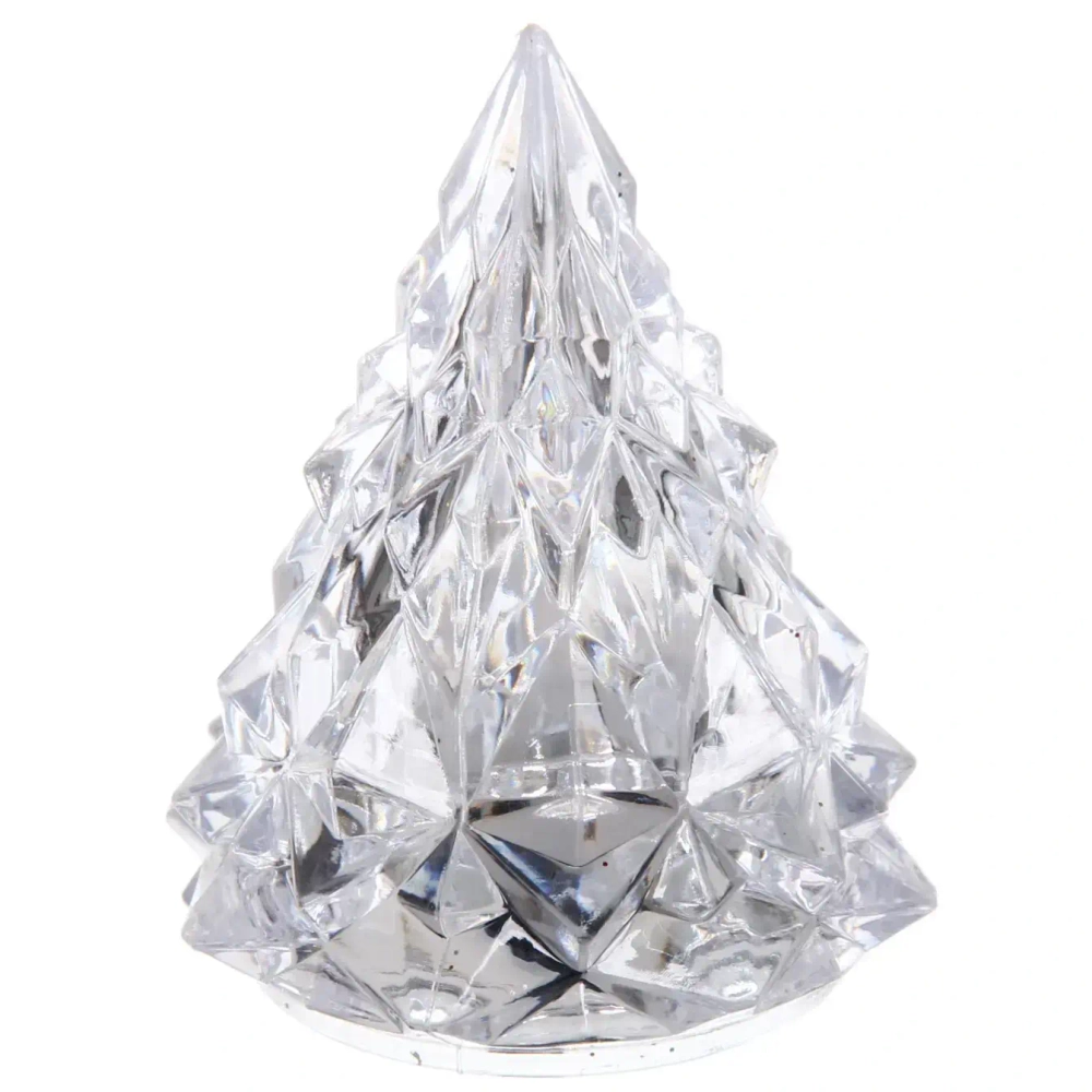 Сувенир с подсветкой «Кристальная ёлочка» 5*6 см, Белый