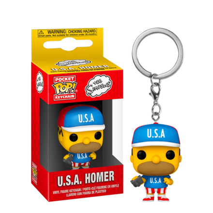 Брелок Funko Pocket POP! Keychain: Simpsons: USA Homer