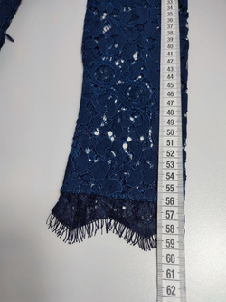 Блузка Zolla синяя с кружевом 42 размер