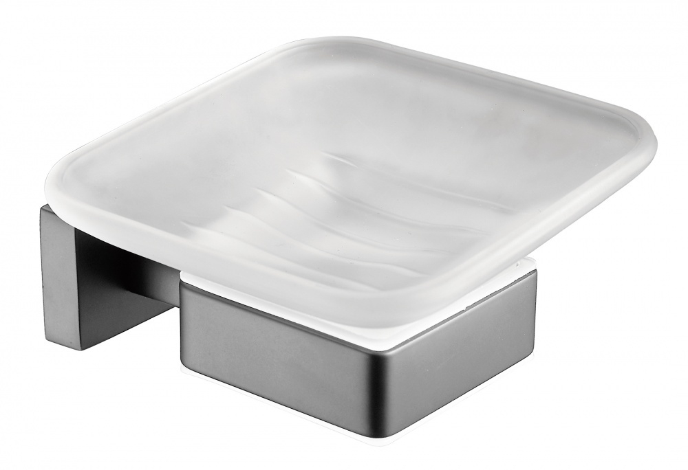 5003-G Мыльница нас., стеклянная (ГРАФИТ) ViEiR  (30/1шт)