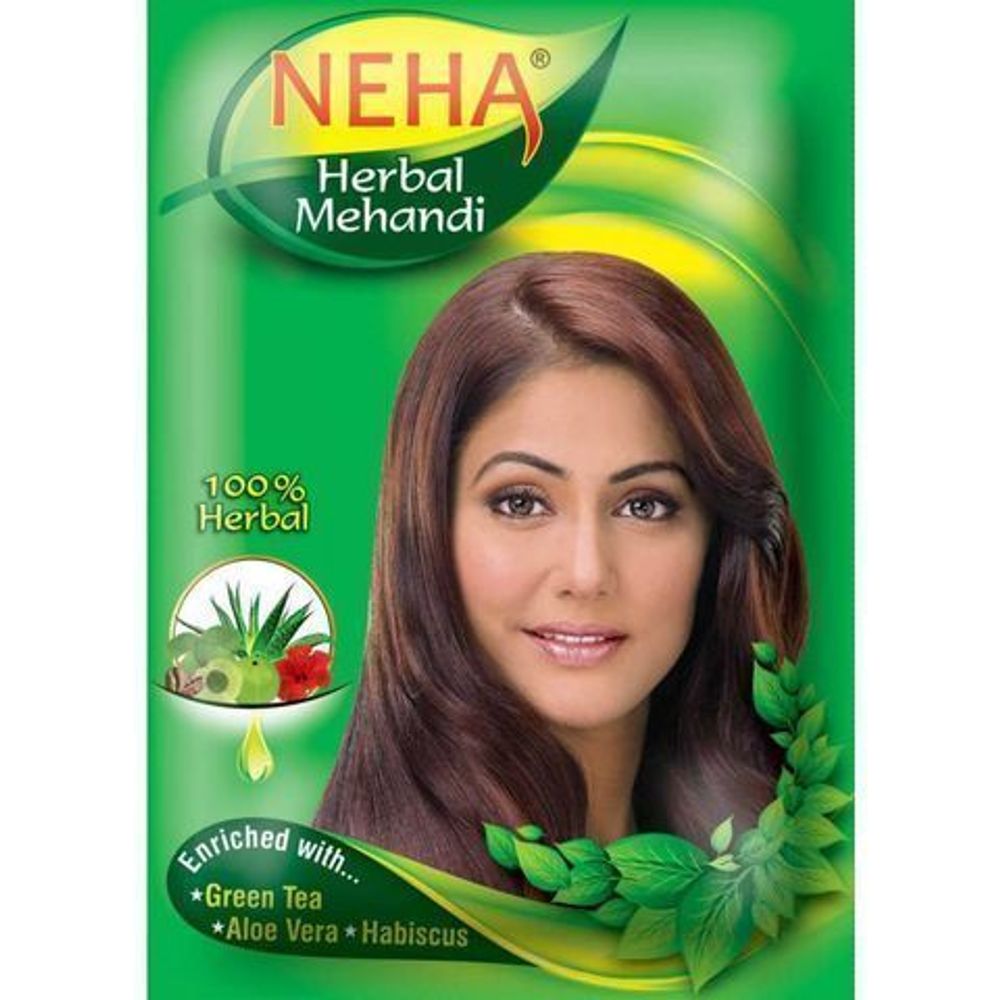 Хна для волос Neha Herbal Mehandi с травами цвет натуральный рыжий, 140 г
