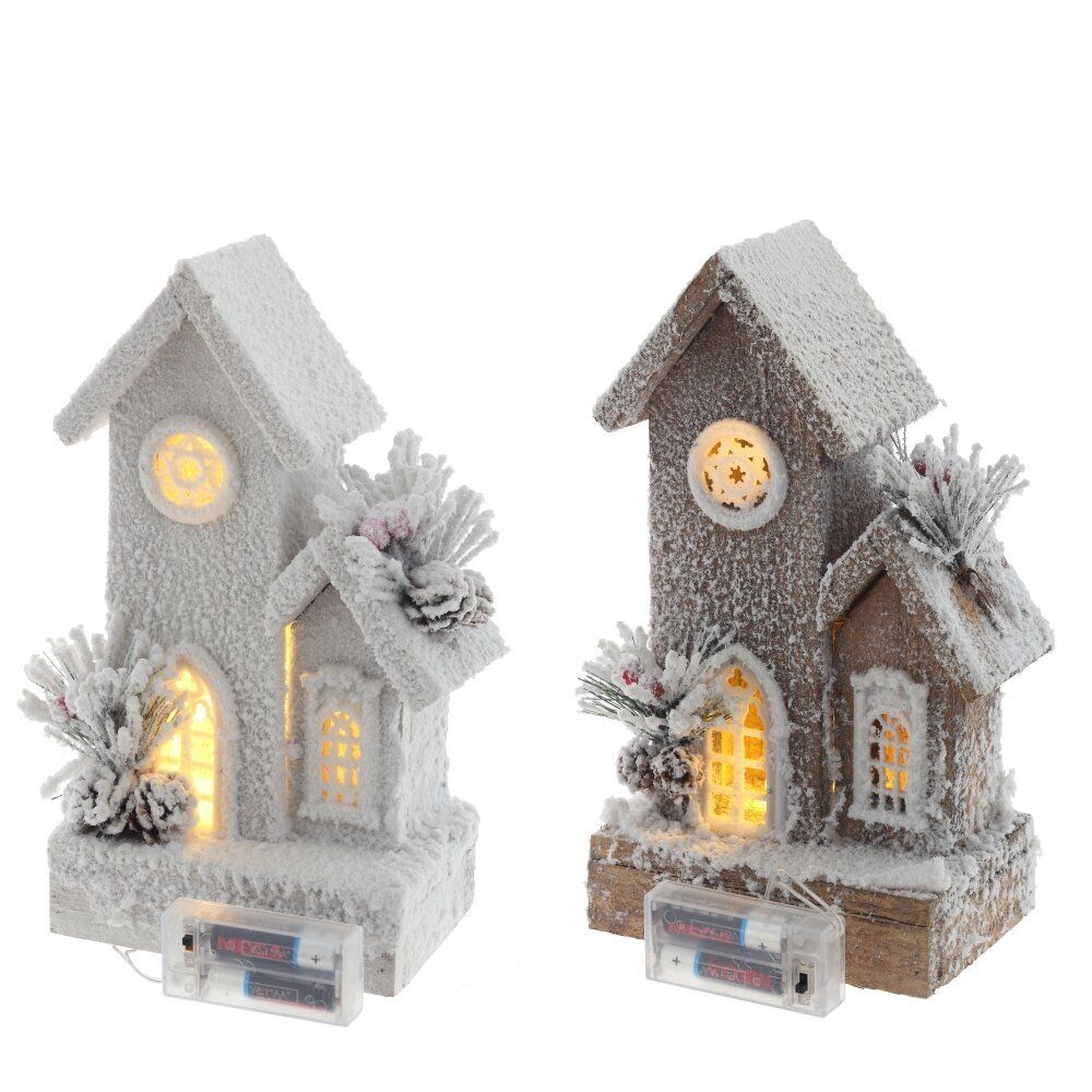 GAEM Изделие декоративное "Домик" c подсветкой (2хАА, н/п), L17 W10 H26 см, 2в.