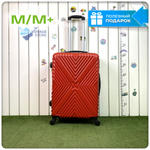 Средний чемодан со съемными колесами X-line, Красный