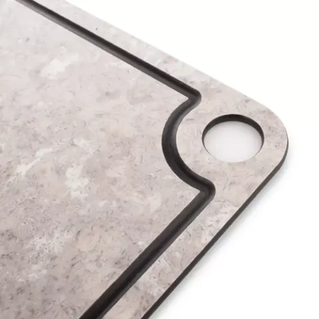 Доска разделочная с желобом 24x18см ComposeEat Elegance мрамор белый