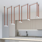 DK5571-WB Cветильник для трека-ремня Belty, серия Grill, со светодиодом, L323*W40*H45мм, 48V DC, 12W, RA90, 24°, 3000K, IP20, белый с черным, алюминий