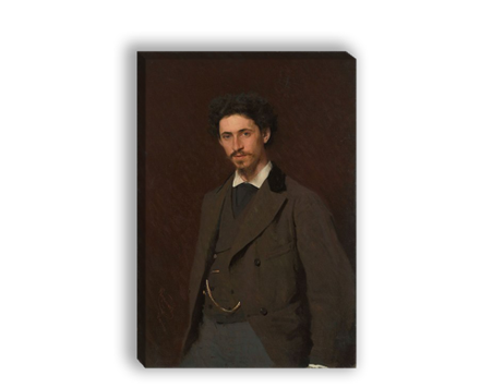 "Портрет И. Е. Репина", Крамской Иван Николаевич, картина (репродукция)