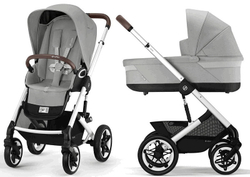 Коляска Cybex Talos S Lux SLV complete Cloud T Mirage Grey 3 в 1 Stone Grey с дождевиками