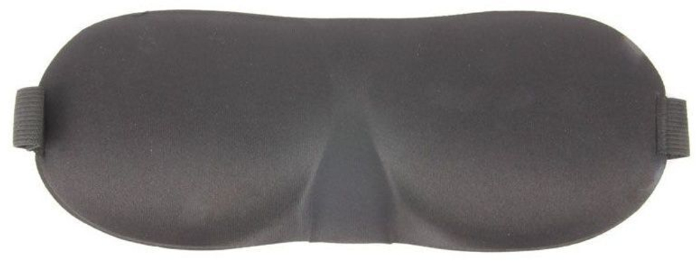 Черная сплошная маска на глаза на резиночке (Цвет: черный)