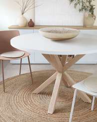 Стол Argo Ø120 см, столешница белый меламин, светлые ножки