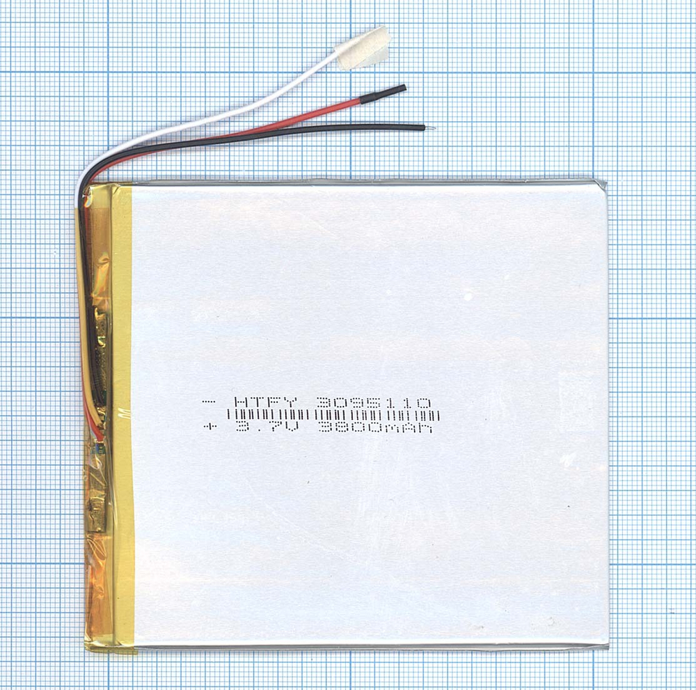 Аккумулятор Li-Pol (батарея) 3*95*110мм 3pin 3.7V/3800mAh