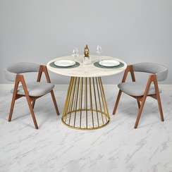 Стул Halston, орех, серое букле