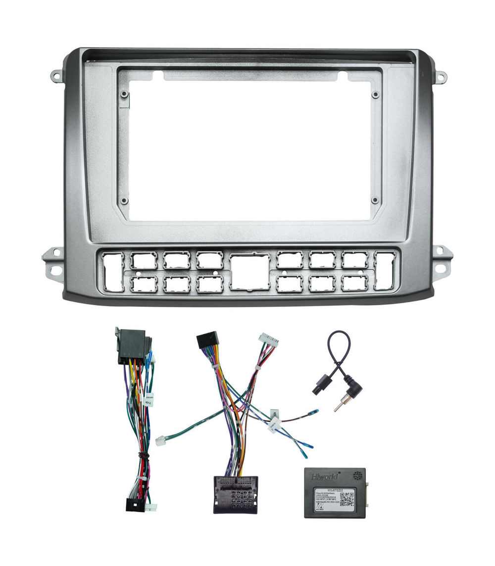 Комплект рамки с разъёмами 10" GAZ Газель НН (NN) 2019-2025+ серебро - Car-Smart 9711S