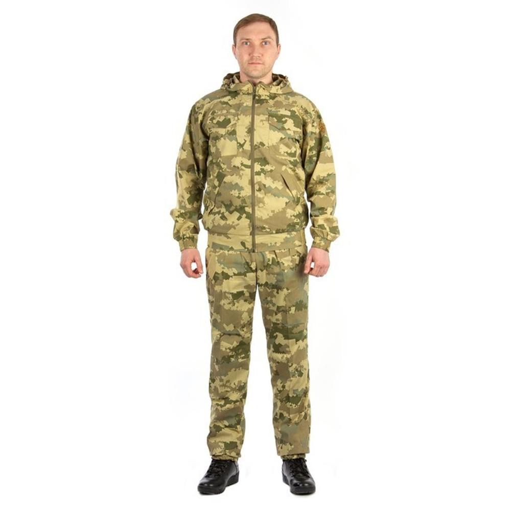 Летний мужской костюм Novatex Пионер +10 (Полиэстер, хлопок) Осколки бежевые