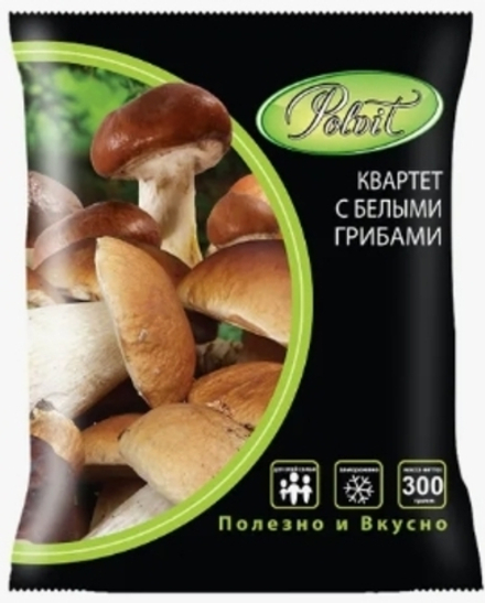 РОLVIТ квартет с белыми грибами 0.3кг