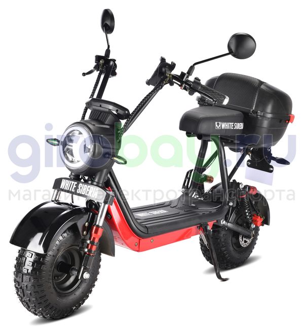 Электроскутер WHITE SIBERIA MINI R 1200w 2.0 - Черный фото №1