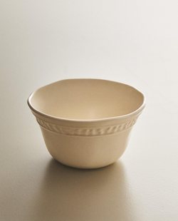Zara Home миска из каменной керамики, цвет кремовый, 11.3 см