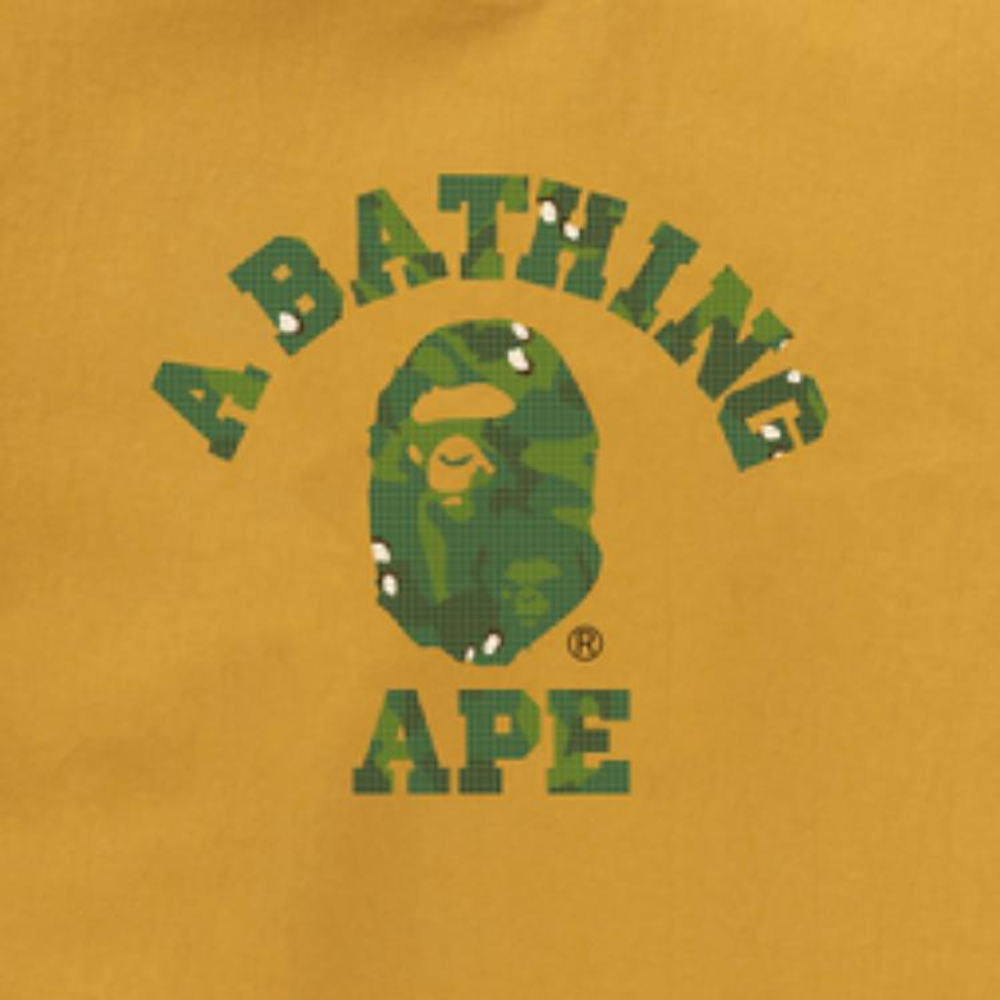 A Bathing Ape Bathing Ape Logo Printed Футболка желтый