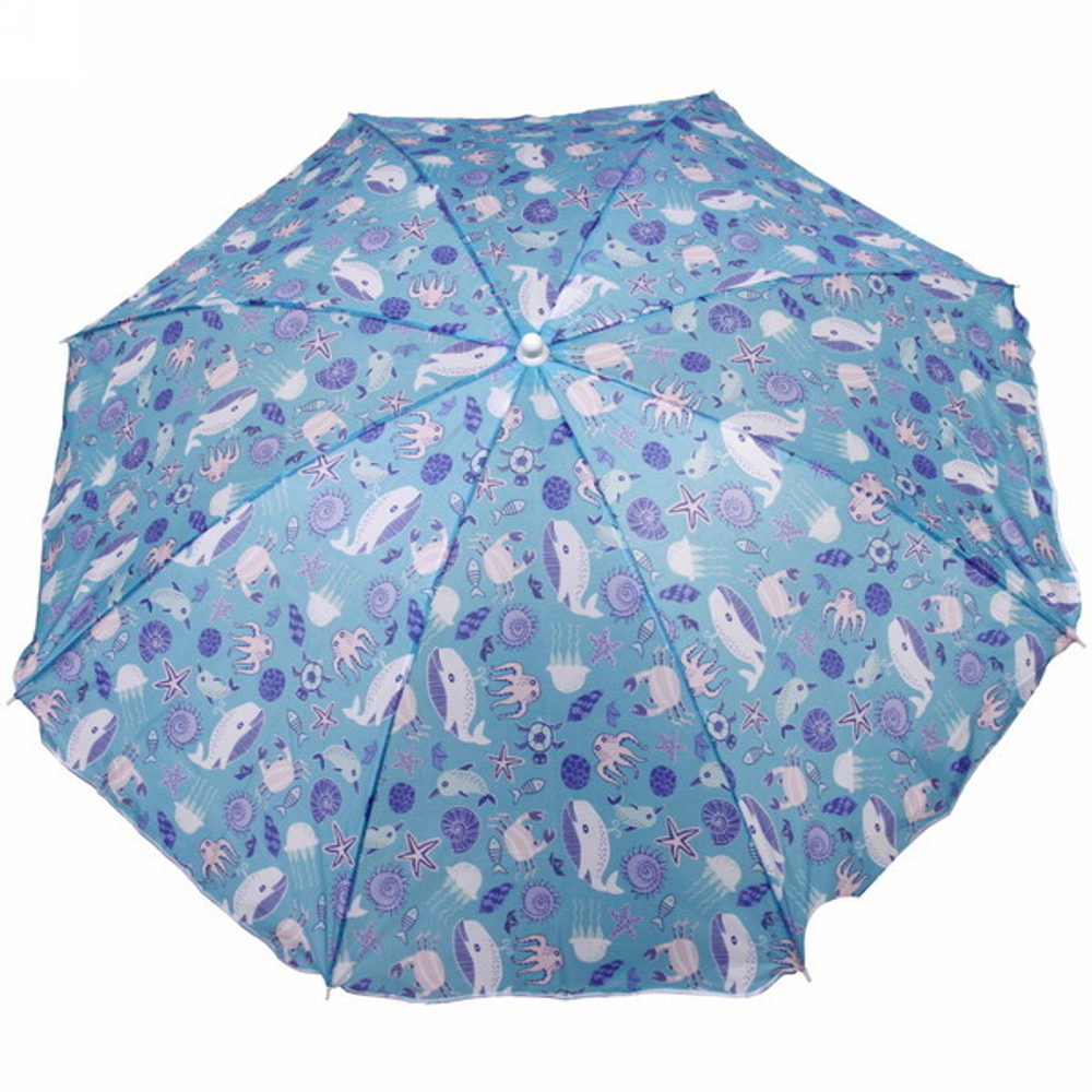 Зонт пляжный D=170см, h-190см «Морские жители» ДоброСад