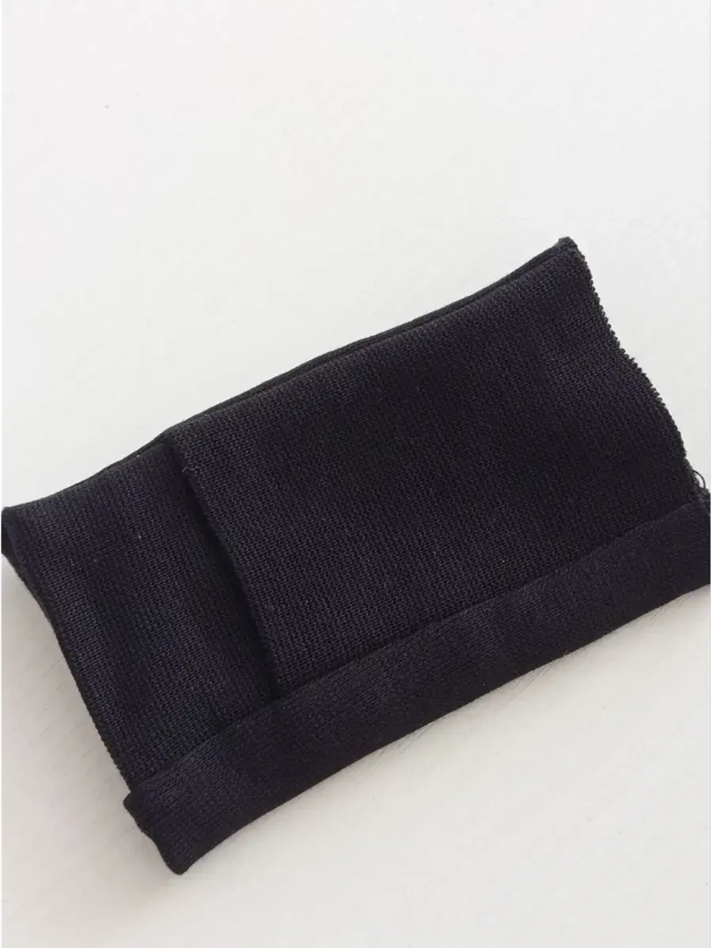 Манжеты-"Митенки", 158 р-р, цвет-черный, рибана, 2 шт