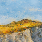 Постер с паспарту 40х50 см Репродукция с авторской картины маслом "Этрета"