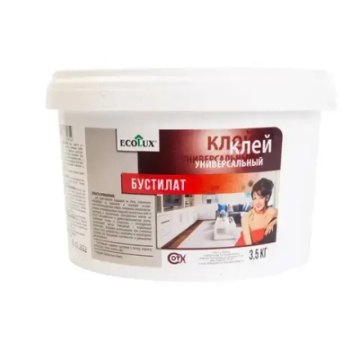 Клей строительный универсальный Бустилат Ecolux, для столярных работ, 3,5 кг