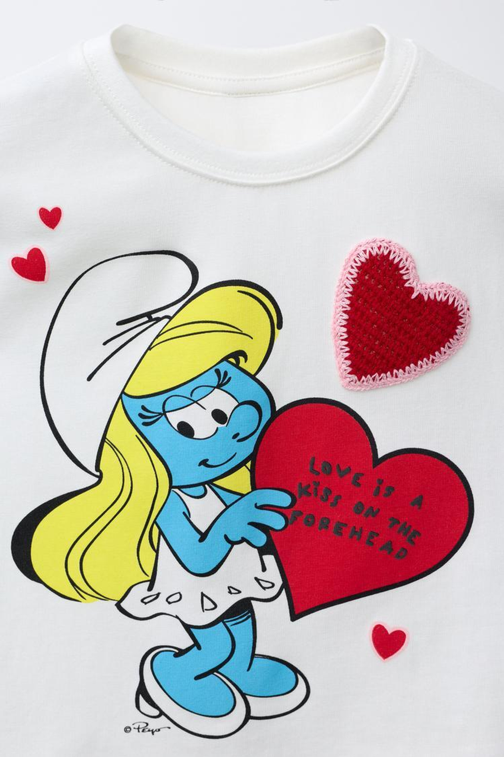 ZARA ФУТБОЛКА С ПРИНТОМ THE SMURFS ™, БЕЛЫЙ