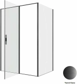Душевой уголок Allen Brau Priority 3.31036.BBA+3.31042.BBA 140х80 стекло прозрачное/профиль черный брашированный