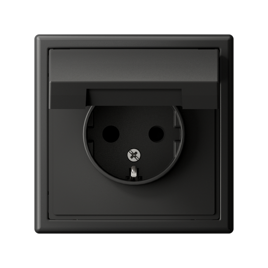 Розетка ArtGallery 16А IP20 с заземл. защ. шторки с крышкой механизм базальт SE GAL001446