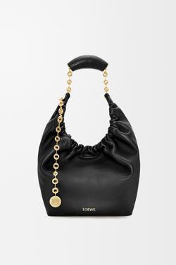 Loewe Маленькая сумка-мешок Squeeze из мягкой кожи ягненка наппа, черный