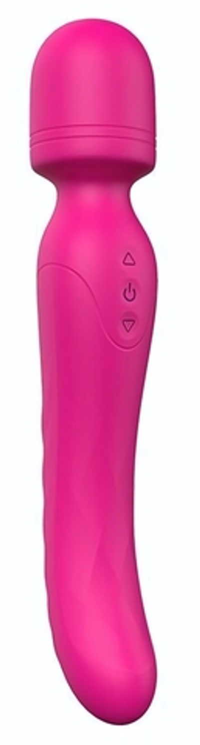 Ярко-розовый жезловый вибратор Heating Bodywand с нагревом - 23,2 см. (Цвет: ярко-розовый)