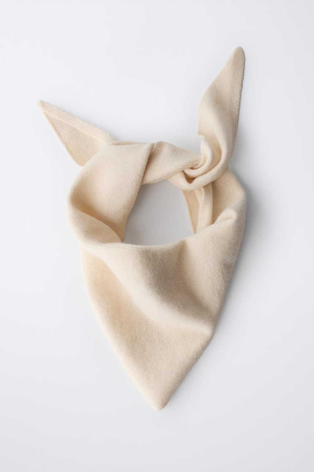 ZARA ВЯЗАНАЯ КОСЫНКА, ПЕСОЧНЫЙ