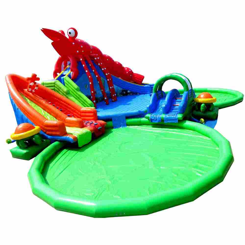 Наземный надувной аквапарк «Аквасфера-2», бассейн с круглым бортом и горкой 27*20*8 м