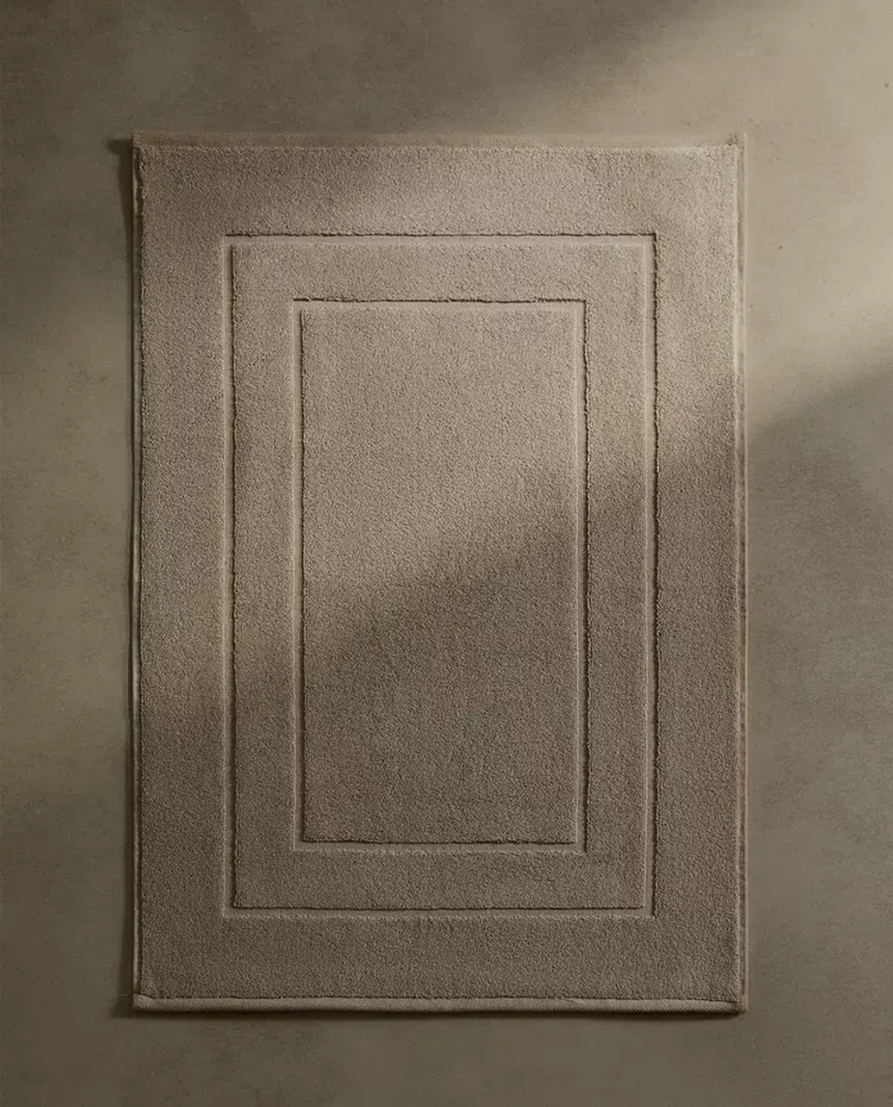 ZARA HOME ХЛОПКОВЫЙ НЕСКОЛЬЗЯЩИЙ КОВРИК ДЛЯ ВАННОЙ, ПЕСОЧНЫЙ