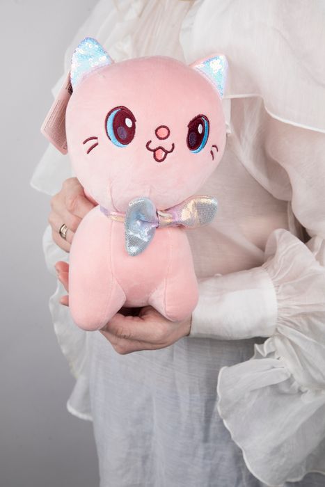 Мягкая игрушка Котенок 22 см (розовый)