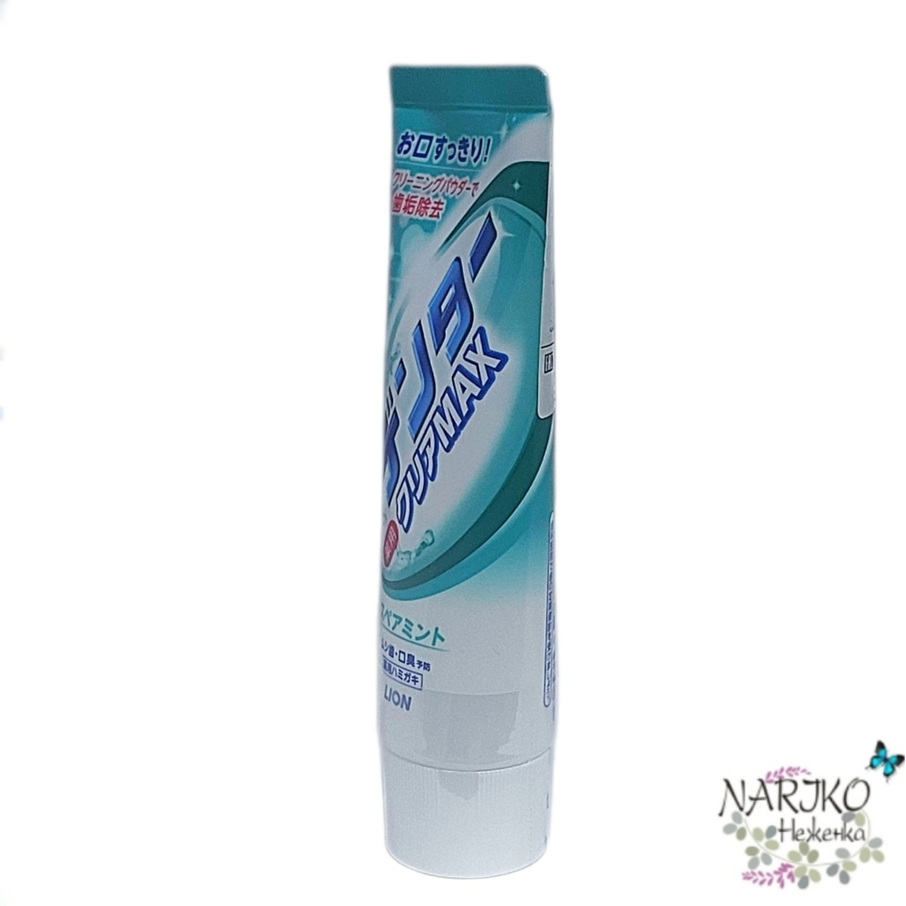 Зубная паста LION Dentor Clear MAX Natural Mint с микропудрой Освежающая Мята, 140 гр.