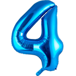 Шар фольгированный Цифра 4 113 см (Синий)