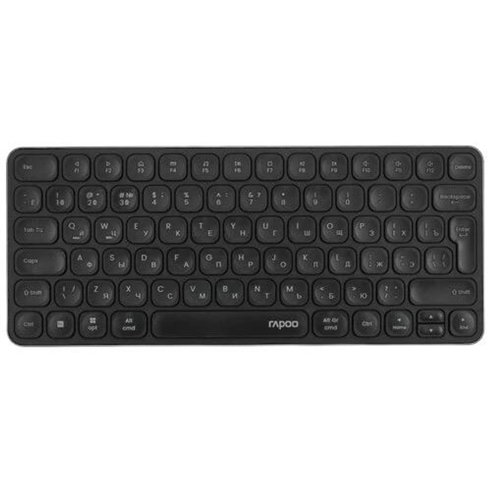 Беспроводная мембранная клавиатура и оптическая беспроводная мышь Rapoo 9010M Русифицированная раскладка ISO 75%, 78 клавиш. Ультратонкая