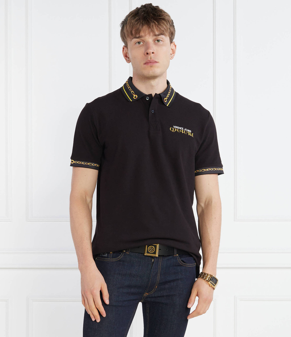 Поло Versace Jeans Couture - черный(75GAGT01CJ01T)