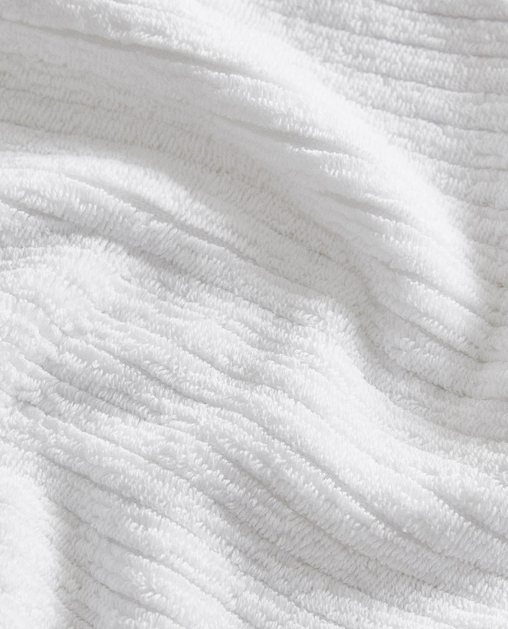 Zara Home - Ребристое полотенце для ванной с текстурой, белый, 90х150 см