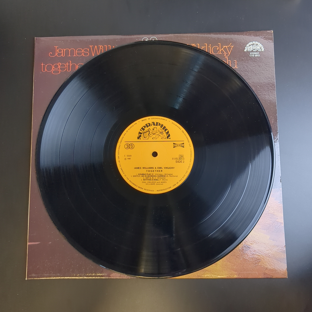 LP James Williams & Emil Viklicky – Together. Джаз. Виниловая пластинка 12 дюймов. Supraphon Чехословакия 1981 год.