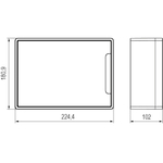 Щит распределительный 8 мод настенный FRAME, белый, с тониров. дверцей, с 2 шинами PEN DKC