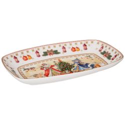 БЛЮДО LEFARD "ДЕД МОРОЗ И СНЕГУРОЧКА" ПРЯМОУГ. 25Х16Х3 СМ (КОР=12ШТ.)