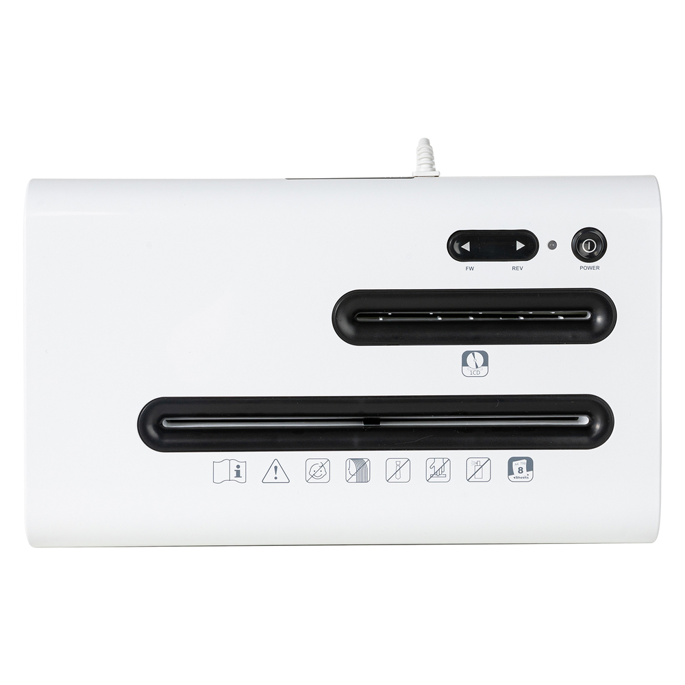 Шредер Deli, 4 уровень секретности (4х 25мм),  8 листов, 16 литров