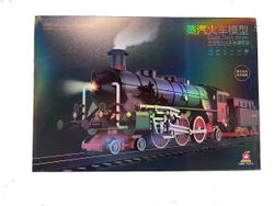 Железная дорога aole 22923 , модель паровоза , размер путей 1.86 м на 1.03 м , цвет черный , имитация пара