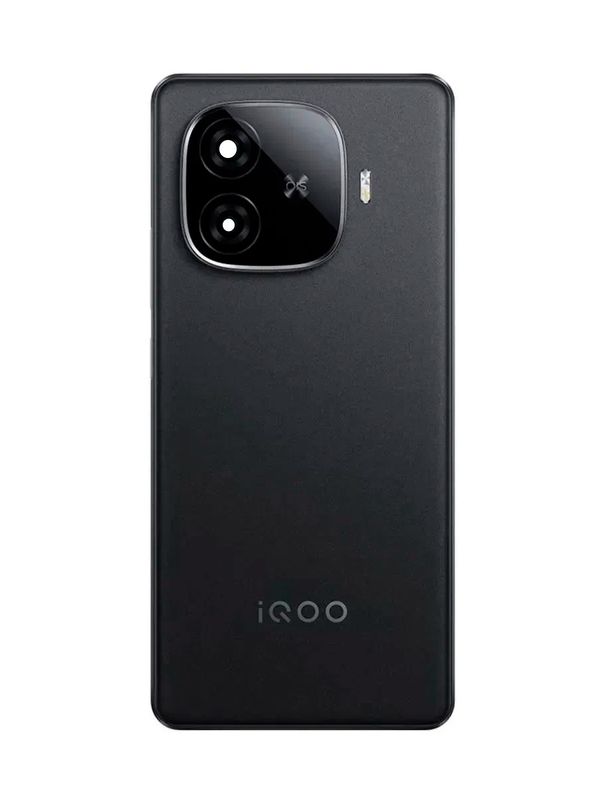 Задняя крышка для  Iqoo Z9 Turbo черная (Black) со стеклом камеры