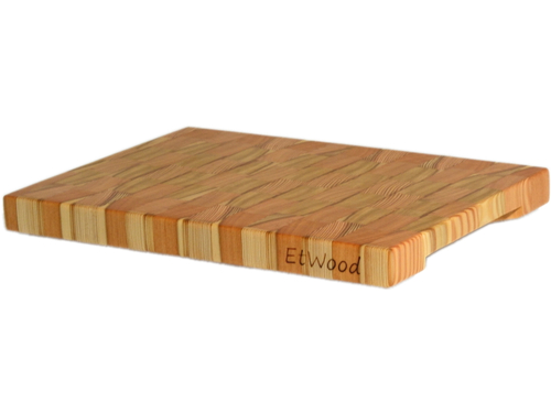 Торцевая разделочная доска 34x24x3 см. лиственница, арт. 078