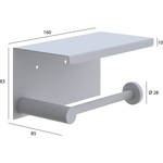 Держатель туалетной бумаги Boheme Uno 10971-GM gun metal с полкой для телефона