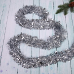 Мишура 2 м 9 см «Праздничное настроение», Серебро